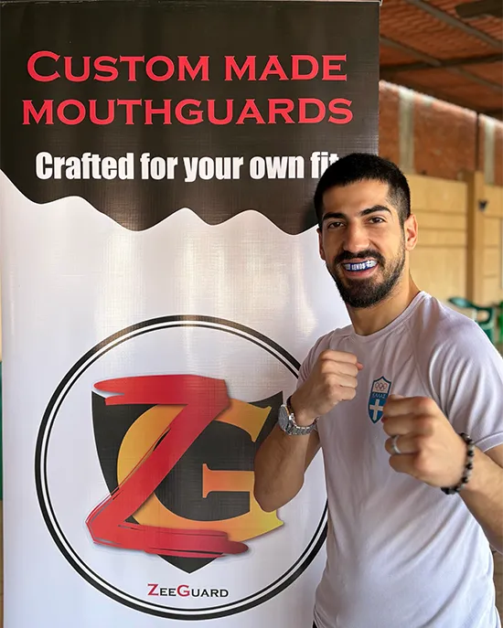 Xenos, Karate athlete sponsored by ZeeGuard